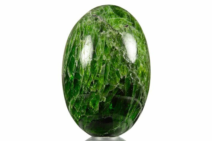 Polished Chrome Diopside Ellipsoid - Russia #336530